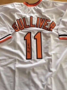 Camiseta firmada por Glenn Gulliver de los Orioles de Baltimore con certificado de autenticidad  - Imagen 1 de 2