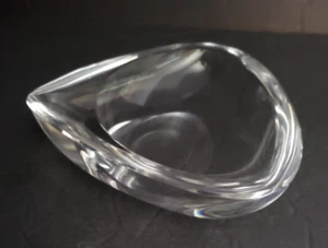 Cenicero triangular cristalino firmado St. Lambert Francia de colección - Imagen 1 de 11