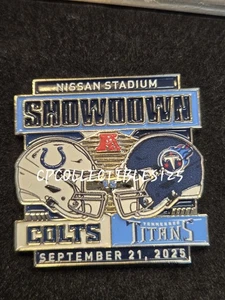 Tennessee Titans VS Indianapolis Colts Game day Pin 9/21/2025 Nissan Stadium - Picture 1 of 1