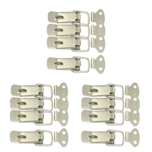 12 Stueck Gefederte Verschluss Haspe fuer Schrank Boxen L3D35594 - Bild 1 von 2