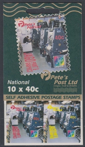 NUEVA ZELANDA CORREO PRIVADO PETE’S POST FOLLETO $4 JAGO IMPRESIÓN GRÁFICOS (ID091D66083 Foto 1 de 1