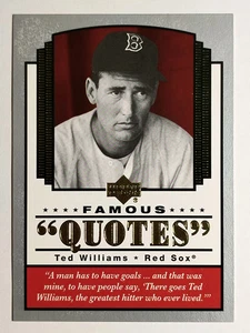 2004 Upper Deck Famous Quotes #15 Ted Williams - Imagen 1 de 2