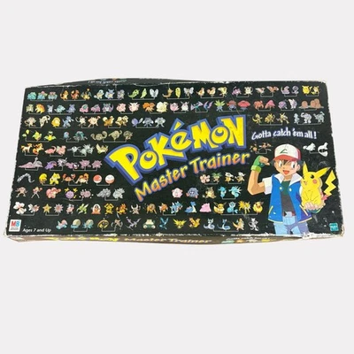 Pokemon Master Trainer 1999 Board Game - Missing Instructions, Die, Damaged Box - Image 1 of 4