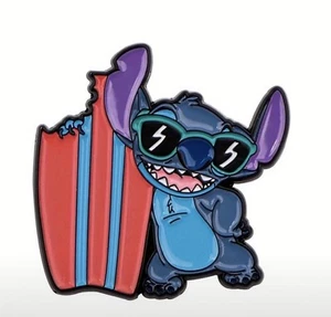 Lilo And Stitch Metal Enamel Pin - Disney Stitch Pin - Surfboard - Picture 1 of 4