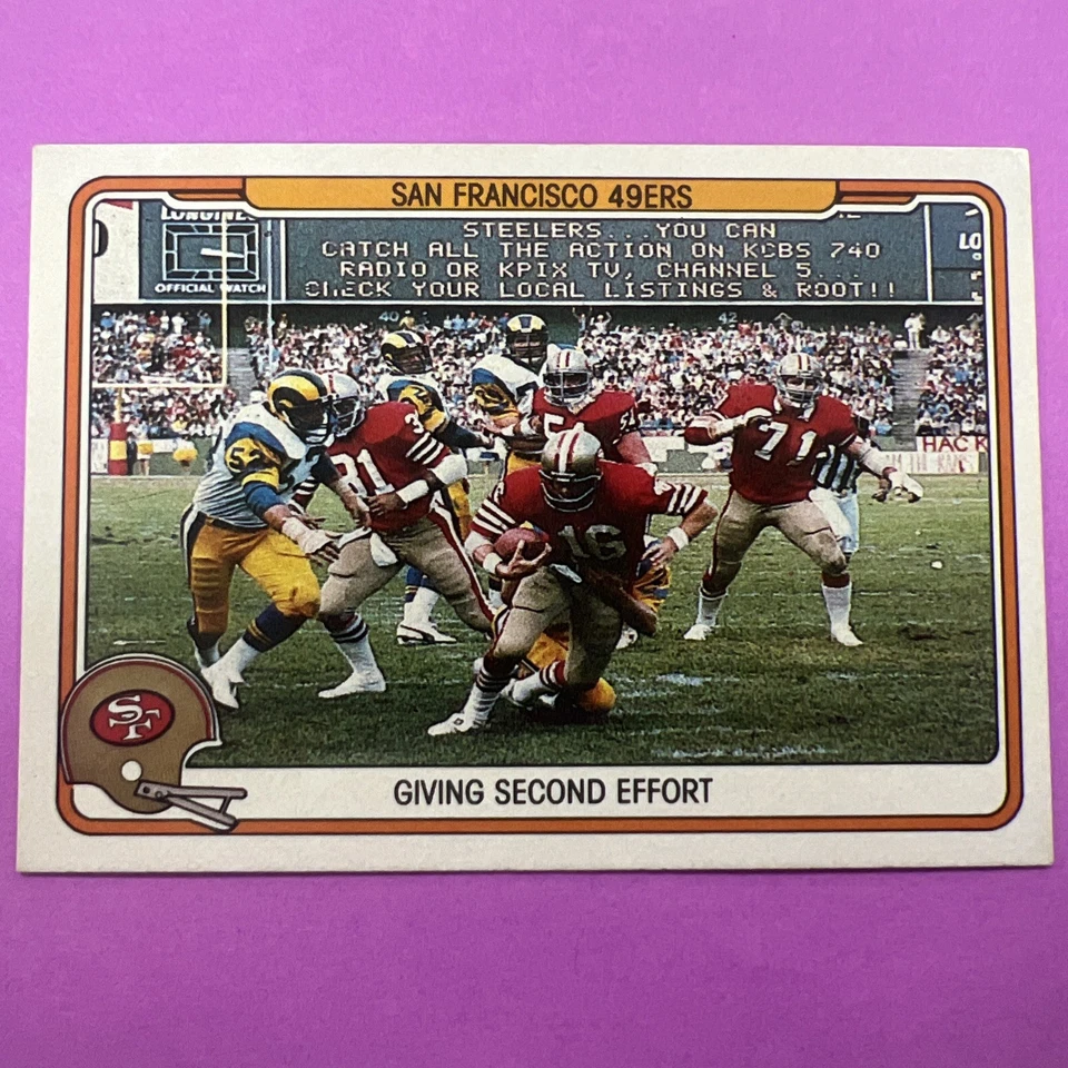 1982 Fleer Team Action Football - JOE MONTANA #49 - San Francisco 49ers - Image 1 of 2