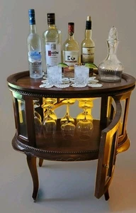 Vintage Georgian Mahogany Mini Bar and Drink Tray or Curio Display Vitrine - Picture 1 of 15