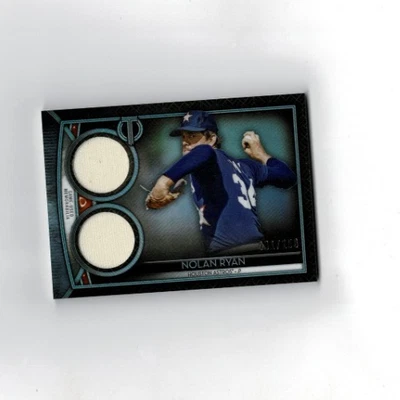 2020 Topps Tribute Nolan Ryan Game Used Dual Jersey Bat Relic #'d 031/150 Astros - Image 1 of 2