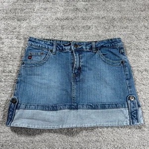 Y2K 2000’s Girlie Embroidered Stitched Skater Lei Mini Skirt - Picture 1 of 6