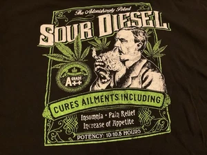 Sour Diesel Weed Cannabis Potent A+++ Grade T-Shirt Black 2X - Picture 1 of 3