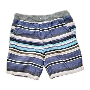 Wonder Nation Shorts Boy's Size L 10 - 12 Husky Blue Striped Pull On - Picture 1 of 14