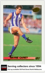 1994 Select AFL Trading Card Serie Gold Card -G17: Wayne Carey (Nth. Mlebourne))