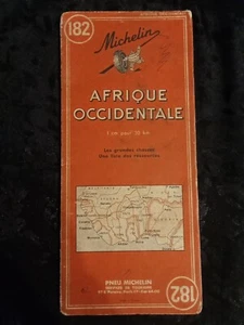 Carte MICHELIN 182 Afrique Occidentale 1954 routière Ancien, West Africa Map - Foto 1 di 4