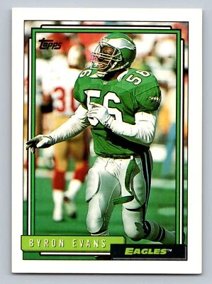 Byron Evans 1992 Topps #304a Philadelphia Eagles - Image 1 of 2