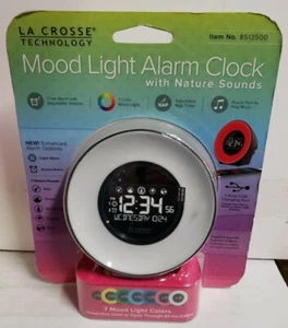 NEW LA Crosse Technology Mood Light Alarm Clock with Nature Sounds Digital Night - Picture 1 of 10
