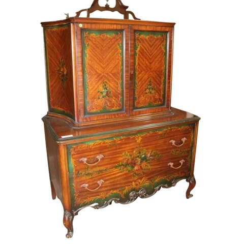 Chest on Chest, Adam's Style, Paint Deco,  8 Drawers, Vintage / Antique!! Cover