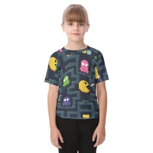 Kid's Raglan Sleeve Pac-Man T-shirt - Free Shipping - Picture 1 of 5