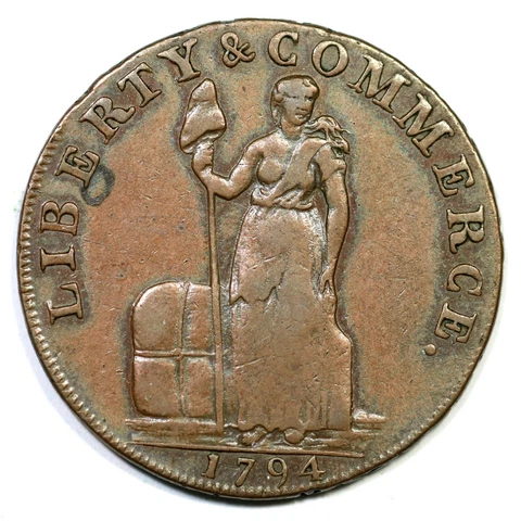 1794 Talbot Alum & Lee Cent Token Copper Coin Cover