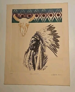 Phillip M Turner Chief Rabe Decke signiert nummeriert 22 x 17,5" - Bild 1 von 11