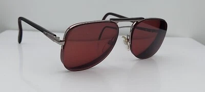 Винтажные солнцезащитные очки Luxottica Pegasus серые пилотные с ободком ОПРАВЫ ТОЛЬКО Италия - Изображение 1 из 4