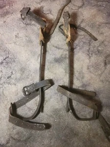 Antique Tree/Pole Climbing Gaff Leg Spikes Electrician Lineman - Picture 1 of 5