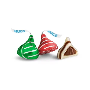 Hershey's Kisses Hugs, abbraccio al cioccolato al latte crema bianca caramelle natalizie (5 libbre) - Foto 1 di 6