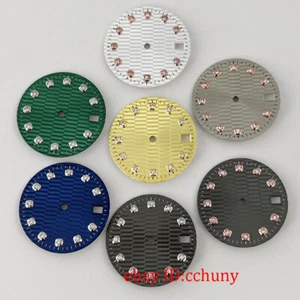 28.5mm gold/gray/green/black sterile Watch Dial​ Fit NH35 Automatic Movement - Picture 1 of 13