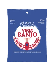 Martin Nickel Wound Vega Banjo Strings V730 Medium - Picture 1 of 1