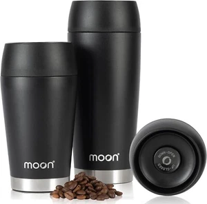 Moon 360° Travel Mug - Leakproof Insulated Coffee Mugs 450 ml, Black - 450ml - Picture 1 of 6