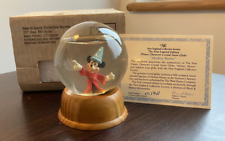 Vintage Disney Snow Globe Wizard Mickey Mouse Ltd 1st Edition 4.5" w Certificate