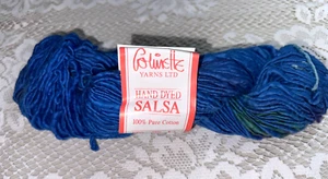 LOT OF 6 COLINETTE SALSA Yarn 100% COTTON Lapis colorway Thick n Thin - Picture 1 of 6