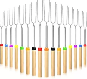 32 Inch Marshmallow Roasting Sticks Bulk, Smores Skewers for Fire Pit Kit, Hot D - Picture 1 of 7