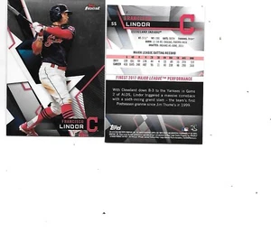 Francisco Lindor 2018 Topps Finest Baseball Card #2 Lot of 2 Cleveland Indians - Picture 1 of 1