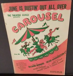 Vintage Sheet Music Carousel Rodgers & Hammerstein 1945 - Picture 1 of 2