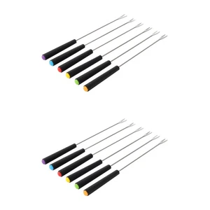 12 Pcs Campfire Roasting Sticks Kitchen Fondue Forks Roasting Forks - Bild 1 von 12