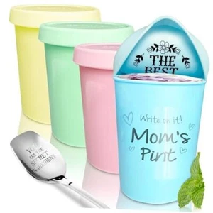Pint Ice Cream Containers for Homemade Ice Cream (16oz. Each / 4 4 (Pints) - Picture 1 of 6