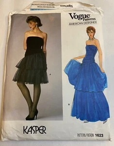 Vogue American designer 1623 Kasper strapless dress sewing pattern size12 New - Picture 1 of 3