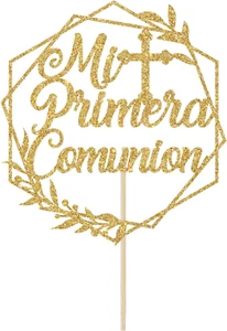 torten topper kommunion, cake topper erstkommunion, torten topper taufe gold, ta - Bild 1 von 6