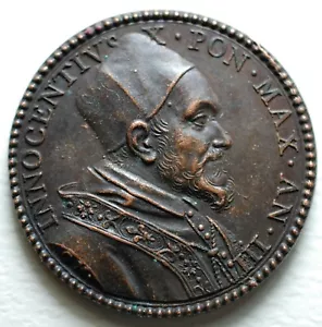 1646 Innocentius X "In Tempore Fructum Suum Dedit " bronzo - Imagen 1 de 2