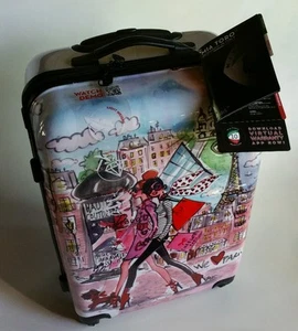 Mia Toro 24" Izak/Paris Print Rolling Spinner Suitcase Luggage NEW NWT - Picture 1 of 1