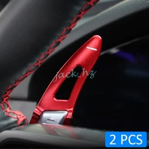 Steering Wheel Gear Shift Paddle Extend Trim Style For Porsche Macan Cayenne Red - Bild 1 von 10