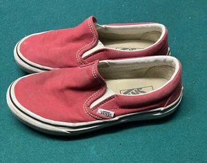 Vans Classic Slip On Shoes Size 4 Men 5.5 Women. Color Red. In Good Condition. - Picture 1 of 3