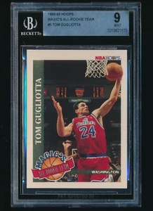 1992-93 Hoops Magic's All-Rookie Team rookie #5 Tom Gugliotta RC BGS 9 - Picture 1 of 2