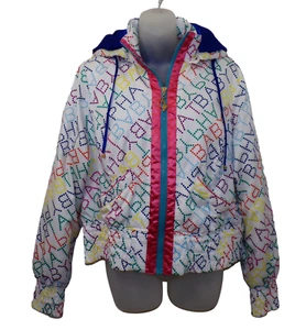 Baby Phat Y2K Vintage Satén Chaqueta Bomber Sudadera con Capucha Puffer Gráfico Logo Dorado Gato - Imagen 1 de 11