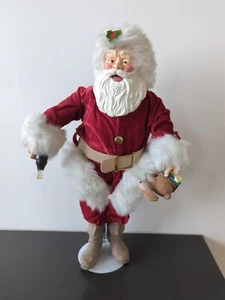 Peluche pupazzo COCA COLA BABBO NATALE 20" vintage 1989 con coniglietto e supporto - Foto 1 di 8