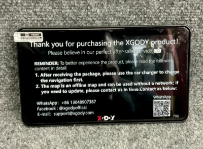 Xgody GPS Navigation 706 🚗 7" Touchscreen Car Truck Satellite 🛰️ Black - Image 1 of 4