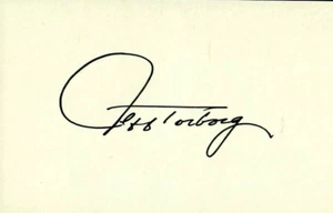 "Los Angeles Dodgers" Jeff Torborg Hand Signed 3X5 Card - Picture 1 of 1