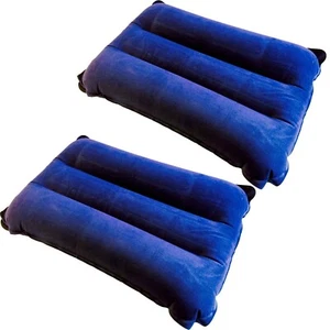 2x Aufblasbares Kissen Reiseluftkissen·Camping Auto Strand Kopfstütze Stützset · - Bild 1 von 10