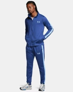 Under Armour Men's UA Rival Knit Tracksuit Blue Size L - Picture 1 of 5