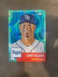 Corey Kluber 2022 Topps Chrome Platinum Anniversary Aqua Raywave /299 - Picture 1 of 2