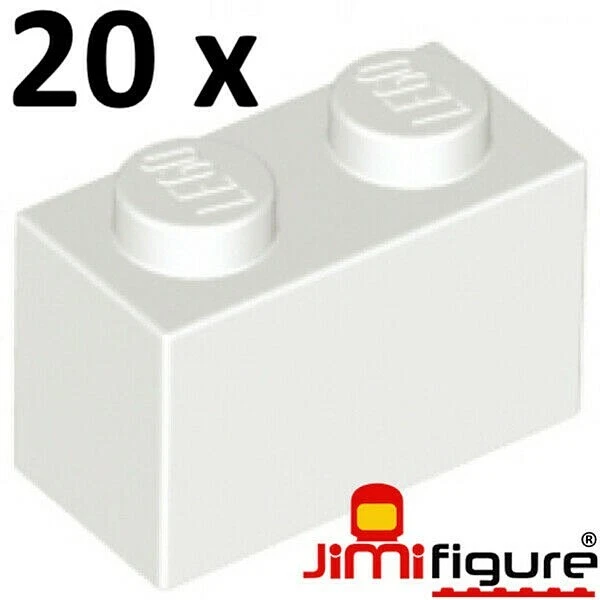 NEW 20 x LEGO 1x2 Brick White 3004 Genuine Bulk Lot 2x1 - image 1 of 1